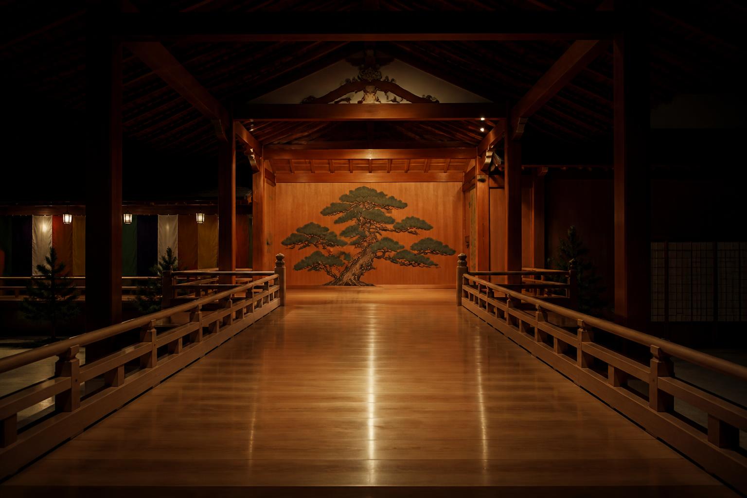 An empty Noh stage